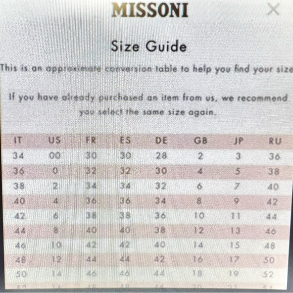 Missoni Striped Knit Multicolor Knee Length Lined Stretch Skirt EU38 US2 Crochet - Picture 7 of 7